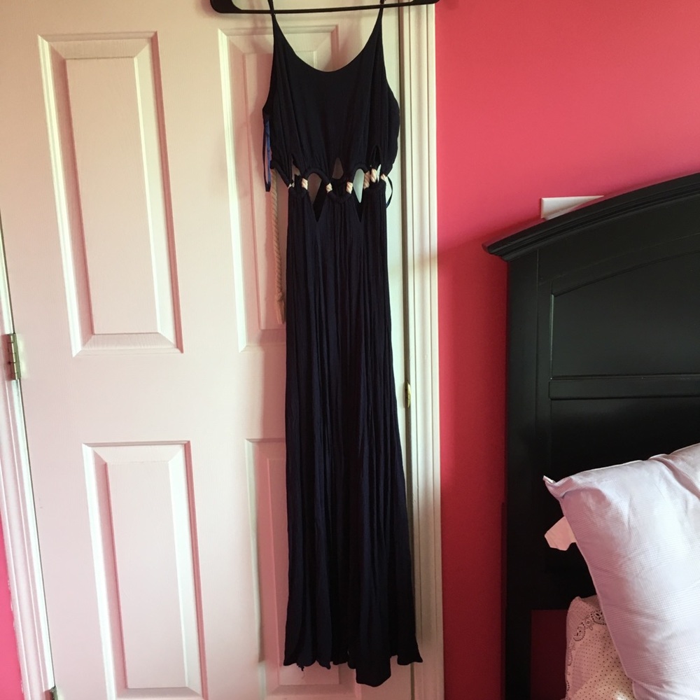 Navy maxi dress